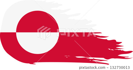 Greenland comet flag, grunge brush vector Greenland comet flag, grunge brush vector 132730013