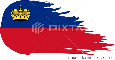 Liechtenstein comet flag, grunge brush vector Liechtenstein comet flag, grunge brush vector 132730052