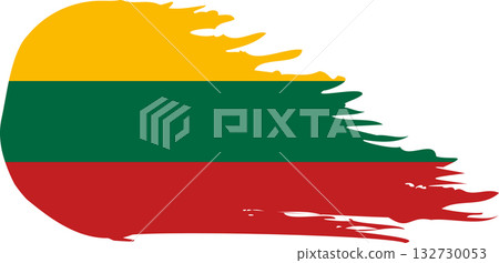 Lithuania comet flag, grunge brush vector Lithuania comet flag, grunge brush vector 132730053