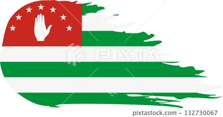 Abkhazia comet flag, grunge brush vector Abkhazia comet flag, grunge brush vector 132730067