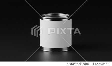 Blank Metal Paint Can on Dark Background 132730368