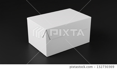 Blank White Cardboard Box Mockup on Dark Background Blank White Cardboard Box Mockup on Dark Background 132730369