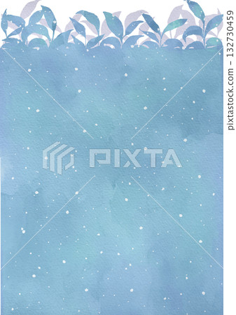 Watercolor snow falling winter plant background illustration Watercolor snow falling winter plant background illustration 132730459