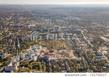 Aerial view of Ivano-Frankivsk city, Ukraine. Aerial view of Ivano-Frankivsk city, Ukraine. 132730527