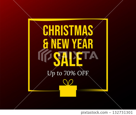 Festive Christmas and New Year Discount Promotion 132731301