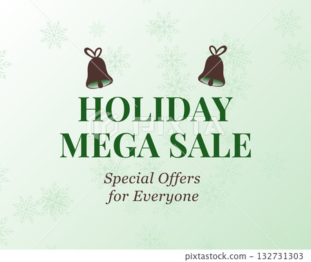 Holiday mega sale promotional banner background 132731303