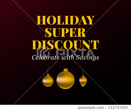 Luxury Holiday Super Discount Promotional Banner Luxury Holiday Super Discount Promotional Banner 132731305