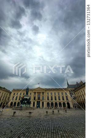 Reims, Marne, Grand-Est, France, August, 28th, 2025, Champagne Area, The Historic Square is 132731364