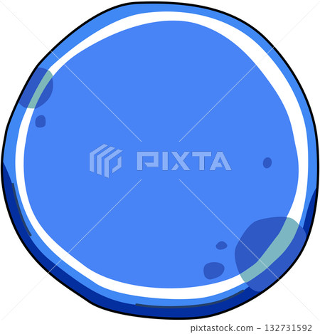Illustration of a Blue Circular empty sign Shape Illustration of a Blue Circular empty sign Shape 132731592