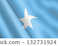 Somalia waving flag 3d illustration 132731924