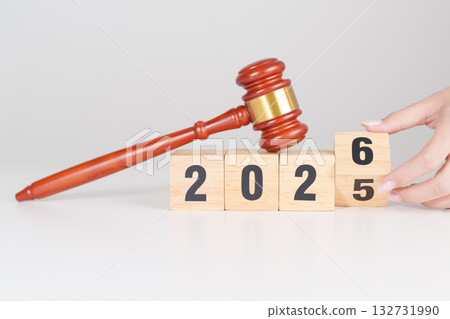 2025 end year to Happy New Year 2026 with judge gavel on table. Law, lawyer, judgment, justice auction and bidding concept 2025 end year to Happy New Year 2026 with judge gavel on table. Law, lawyer, judgment, justice auction and bidding concept 132731990