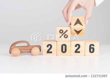 2026 New Year with percentage change to UP and Down arrow with car model. Car loan, Interest rate, Insurance, Financial, vehicle Repair, Automobile Tax, mortgage and Maintenance 2026 New Year with percentage change to UP and Down arrow with car model. Car loan, Interest rate, Insurance, Financial, vehicle Repair, Automobile Tax, mortgage and Maintenance 132731997