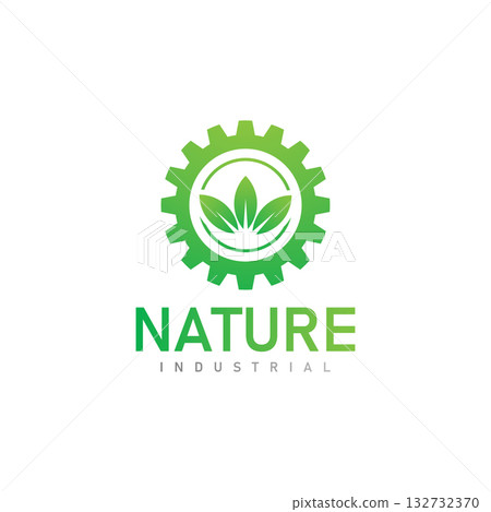 nature technology logo leaf and gear machine vector agriculture logo template icon eco tech logo nature technology logo leaf and gear machine vector agriculture logo template icon eco tech logo 132732370