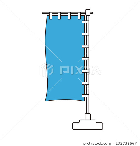藍色旗幟插圖（促銷/活動、銷售、店鋪設計） 132732667