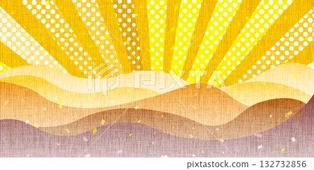 Orange wave geometric pattern background 132732856