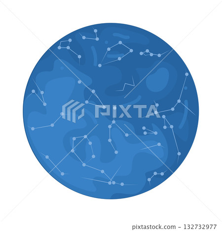 Illustration of star map 132732977