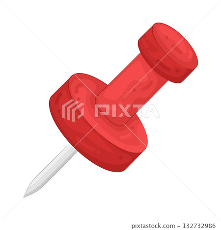 Illustration of push pin 132732986