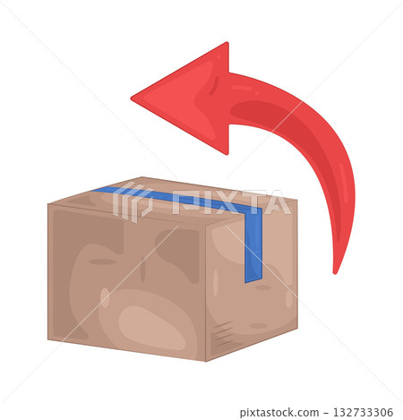 Illustration of return package Illustration of return package 132733306