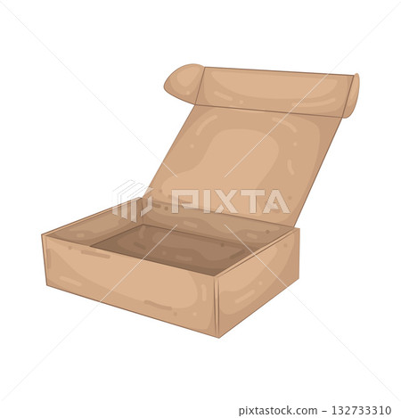 Illustration of cardboard box Illustration of cardboard box 132733310