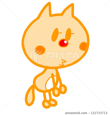 可愛人氣動物角色插畫素材集【Futeneko】全身 可愛人氣動物角色插畫素材集【Futeneko】全身 132733713