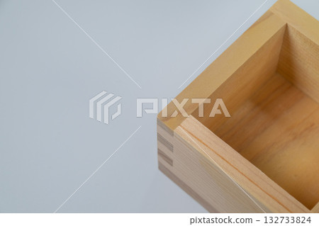 Close-up of a cypress box and white space 132733824