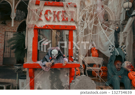 Halloween scary decorations 132734639