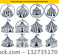 Twelve Black and White Striped Circus Tent Illustrations for Carnival or Fair Logo Designs Twelve Black and White Striped Circus Tent Illustrations for Carnival or Fair Logo Designs 132735170