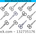 Scissors Outline Illustration Set Resource Featuring Various Black and White Silhouette Styles Scissors Outline Illustration Set Resource Featuring Various Black and White Silhouette Styles 132735176