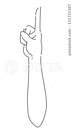 Hand, arm, elbow pointing upwards, palm side Hand, arm, elbow pointing upwards, palm side 132735387