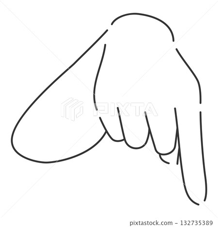 Hand, arm, and elbow pointing downwards Hand, arm, and elbow pointing downwards 132735389