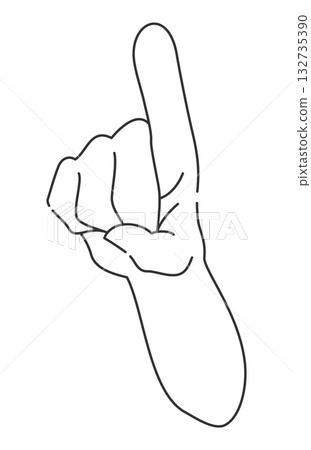 Hand, arm, elbow pointing away 132735390