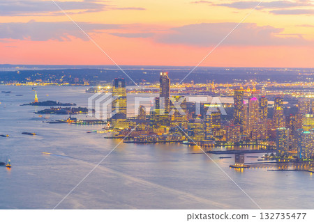 New Jersey city skyline from top viewy, cityscape of New York New Jersey city skyline from top viewy, cityscape of New York 132735477