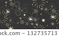 Seamless astrology background with shining stars and constellations on black background, hand drawn vector illustration of zodiac, horoscope, esoteric banner. 132735713
