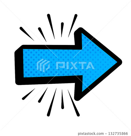 American comic style pop arrow, retro pop dot pattern arrow design, American comic style color American comic style pop arrow, retro pop dot pattern arrow design, American comic style color 132735866