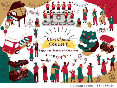 People enjoying a Christmas concert 132736030