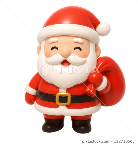 Santa Claus with gift bag  132736503