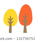 Scandinavian-style tree (autumn leaves) ② 132736752