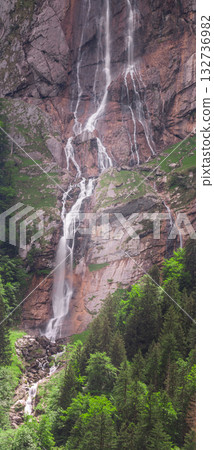 Rothbach Waterfall near Konigssee lake in Berchtesgaden National Park, Germany 132736982