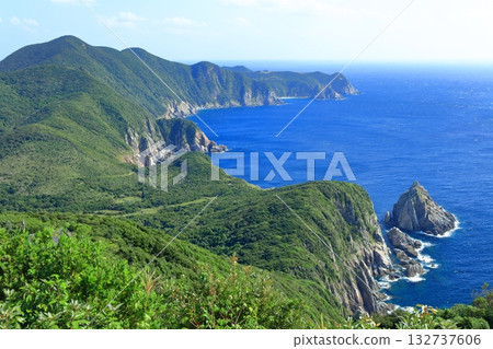 [Nagasaki Prefecture] The view from the Osezaki Lighthouse Observatory (Fukue Island in the Goto Islands) 132737606