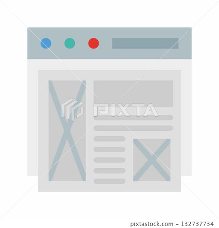 UI Mockup icon vector image. Suitable for mobile apps, web apps and print media. UI Mockup icon vector image. Suitable for mobile apps, web apps and print media. 132737734