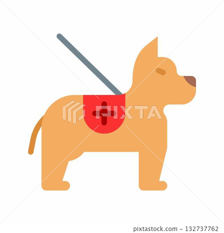 Service Dog icon vector image. Suitable for mobile apps, web apps and print media. Service Dog icon vector image. Suitable for mobile apps, web apps and print media. 132737762