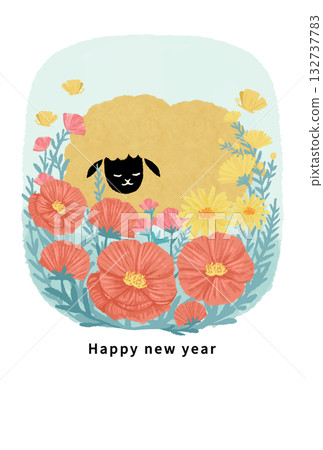 2027 New Year's card template 132737783