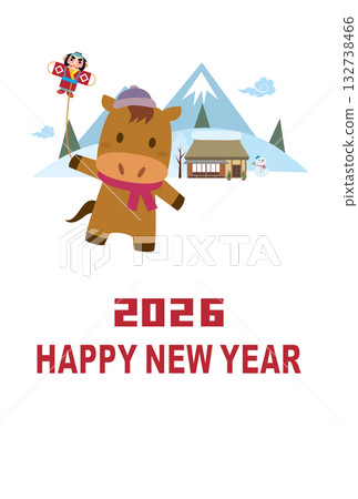 2026年馬年賀年卡 2026年馬年賀年卡 132738466