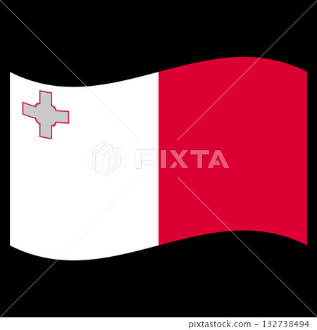 Malta National Flag with George Cross Patriotic Symbol Design 132738494