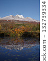 Autumn leaves at Imori Pond, snow-capped Mt. Myoko, vertical position Autumn leaves at Imori Pond, snow-capped Mt. Myoko, vertical position 132739334