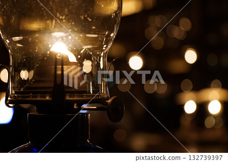 Close-up of lantern light and bokeh 132739397