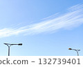 Clouds floating in the blue sky and street lights Clouds floating in the blue sky and street lights 132739401