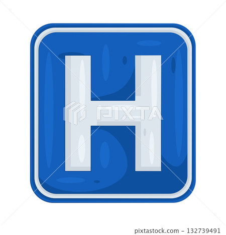 Illustration of hospital sign Illustration of hospital sign 132739491