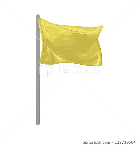 Illustration of yellow flag Illustration of yellow flag 132739504