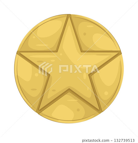 Illustration of golden star 132739513